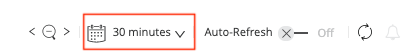 Time range selector for Anypoint Monitoring dashboard